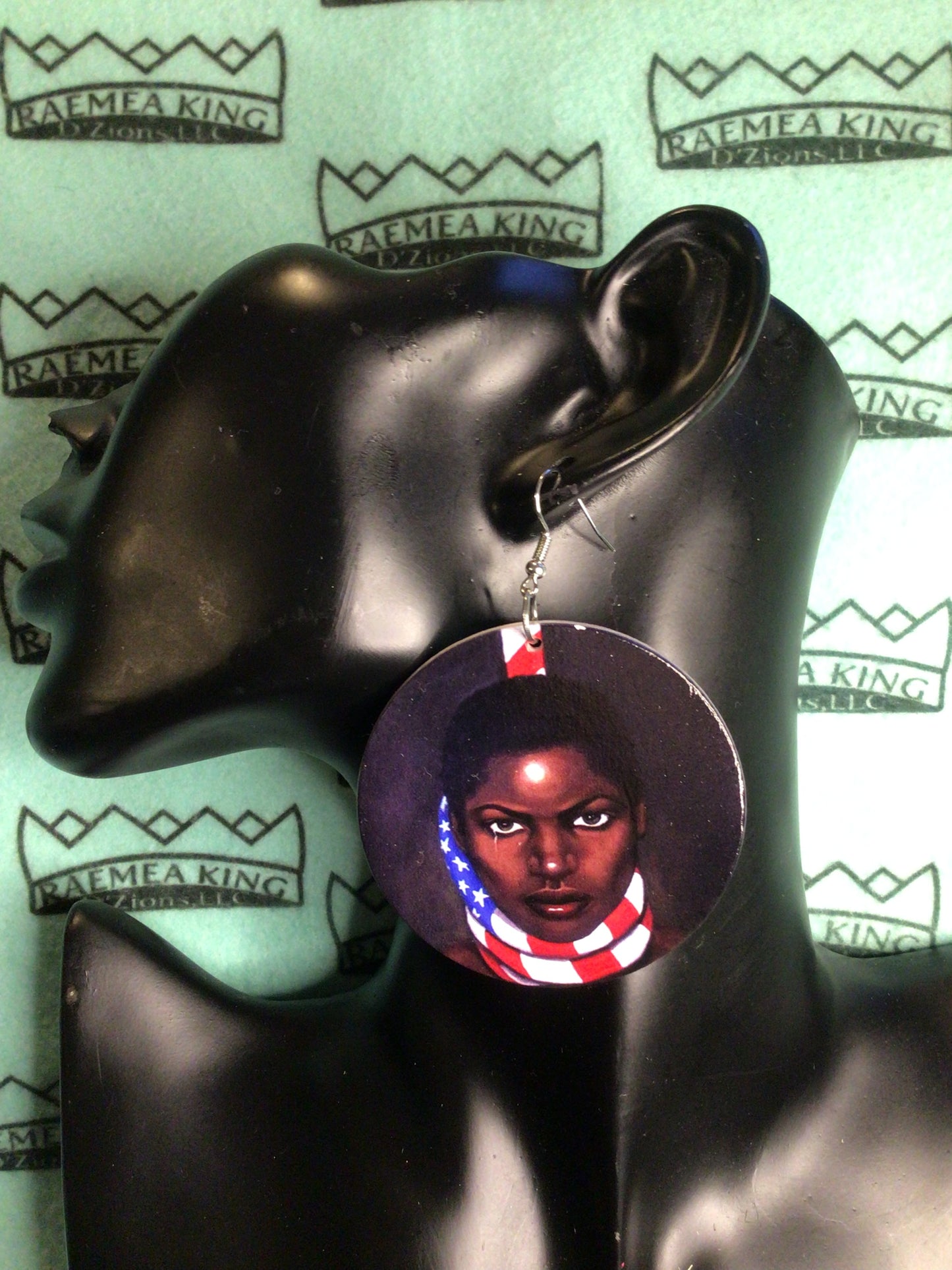 Child with Red; Blue and White Noose around Neck