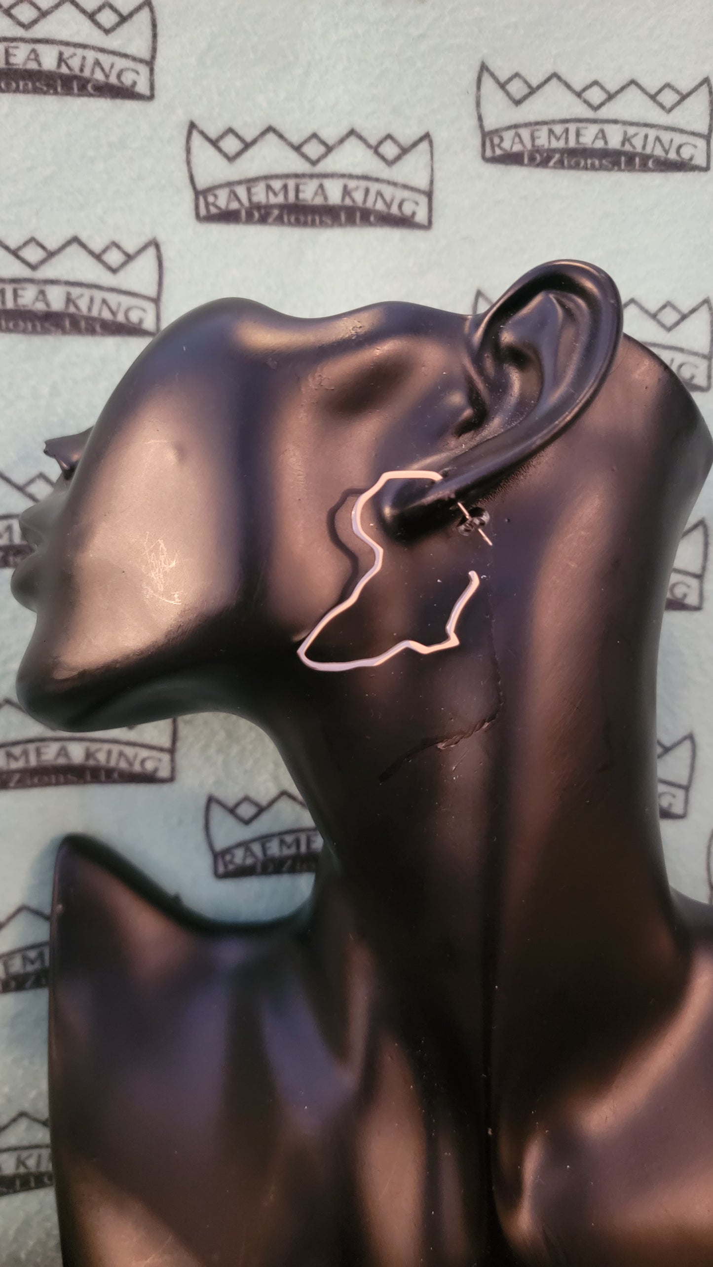 Africa shaped, Stainless-Steel Earrings