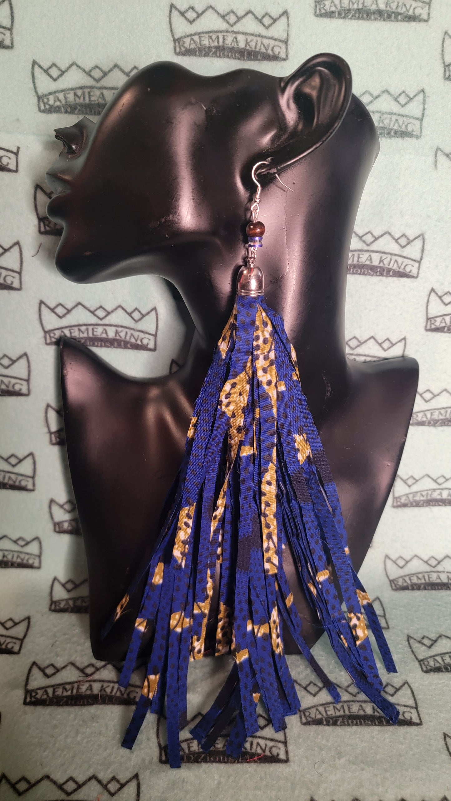 African Pattern Long Shredded Earrings