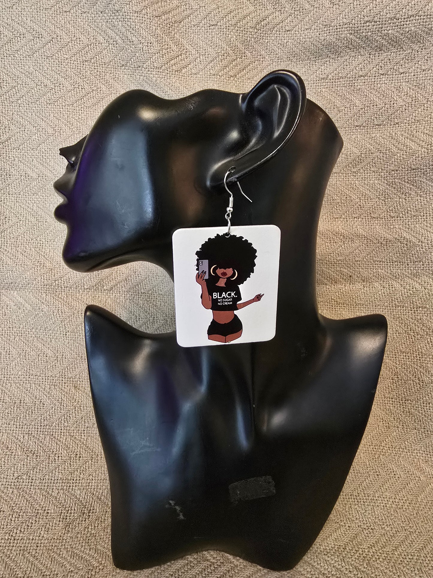 Black, No Sugar No Cream on Shirt