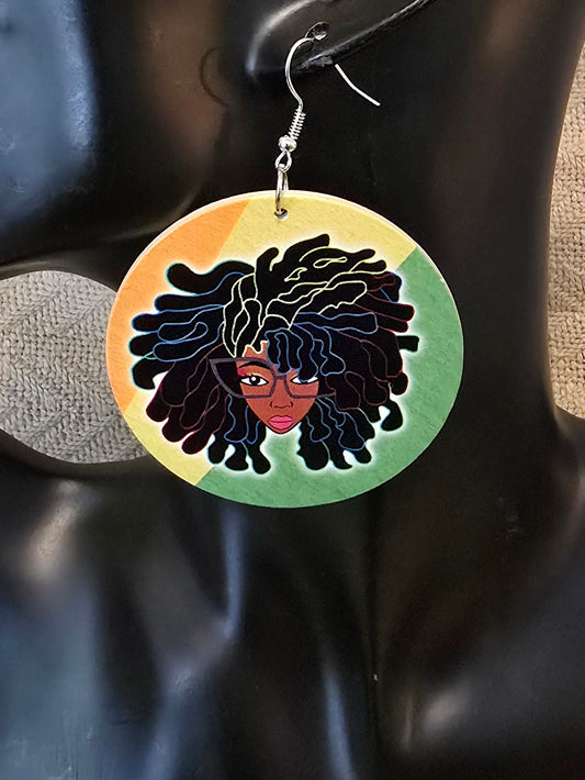 Lady with Wavy Locs and Glasses