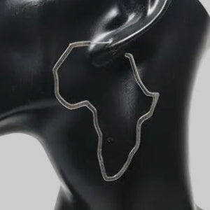 Africa Shape, Stainless-Steel Earrings
