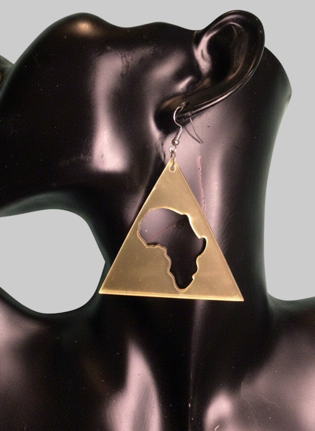 Africa Map in a Triangle, Acrylic