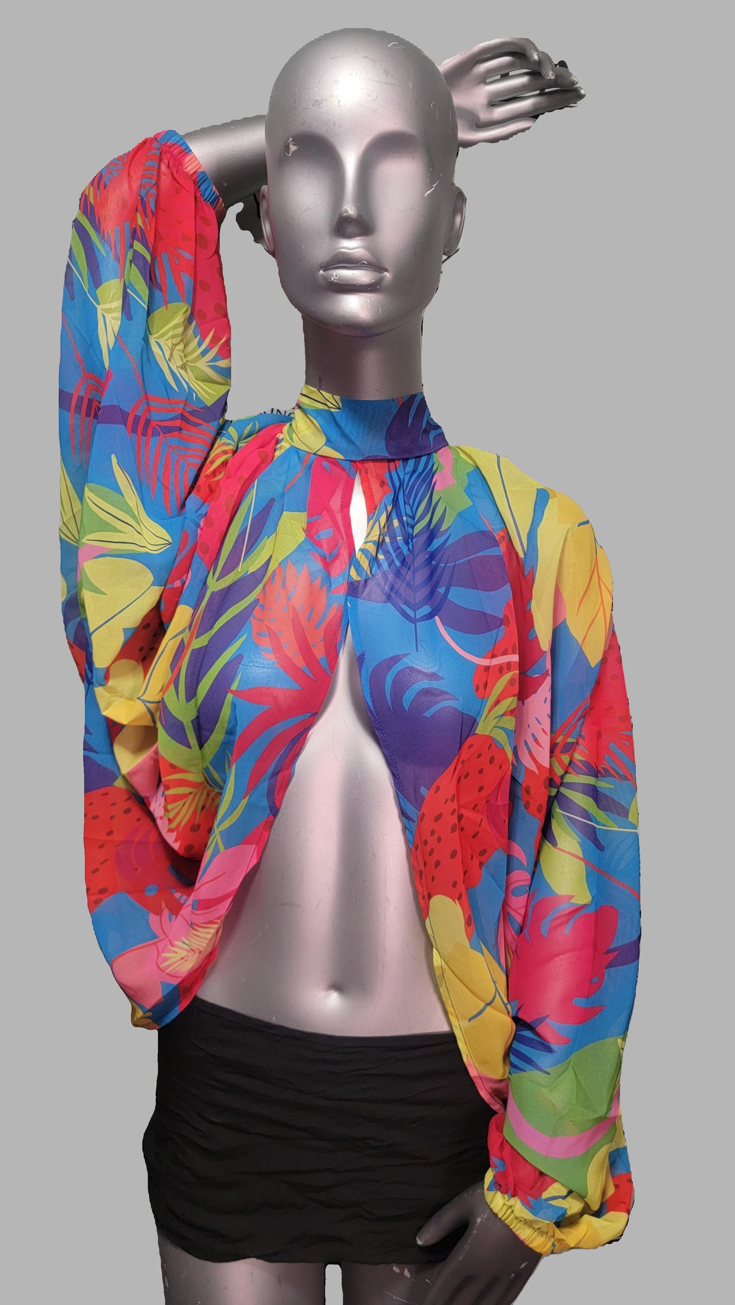 Open Blouse, Multi-Colored
