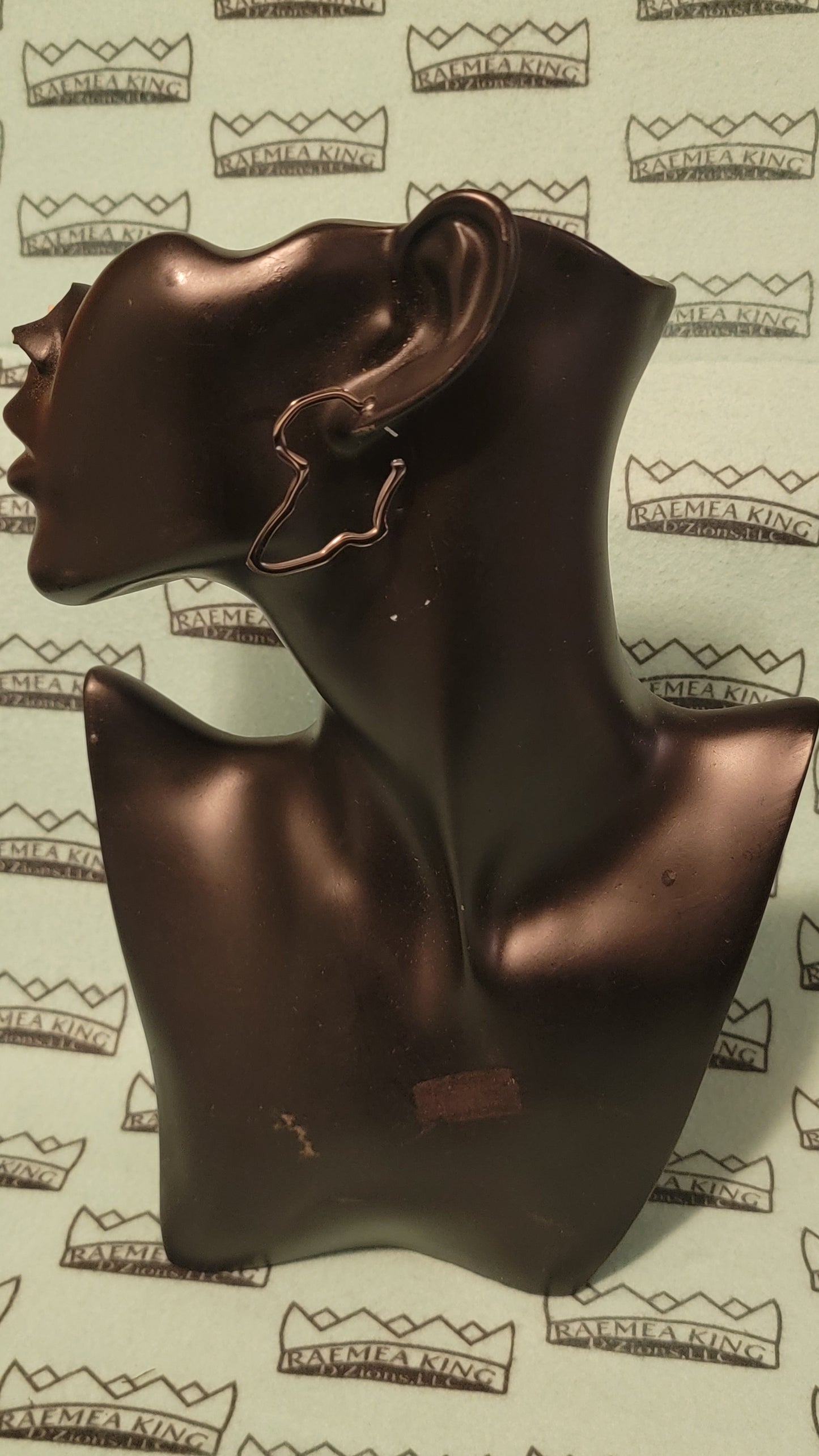 Africa shaped, Stainless-Steel Earrings