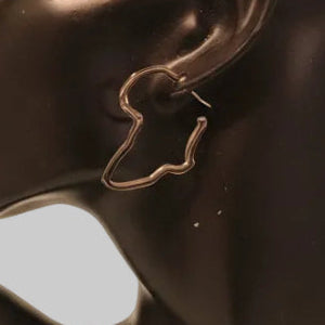 Africa Shape, Stainless-Steel Earrings