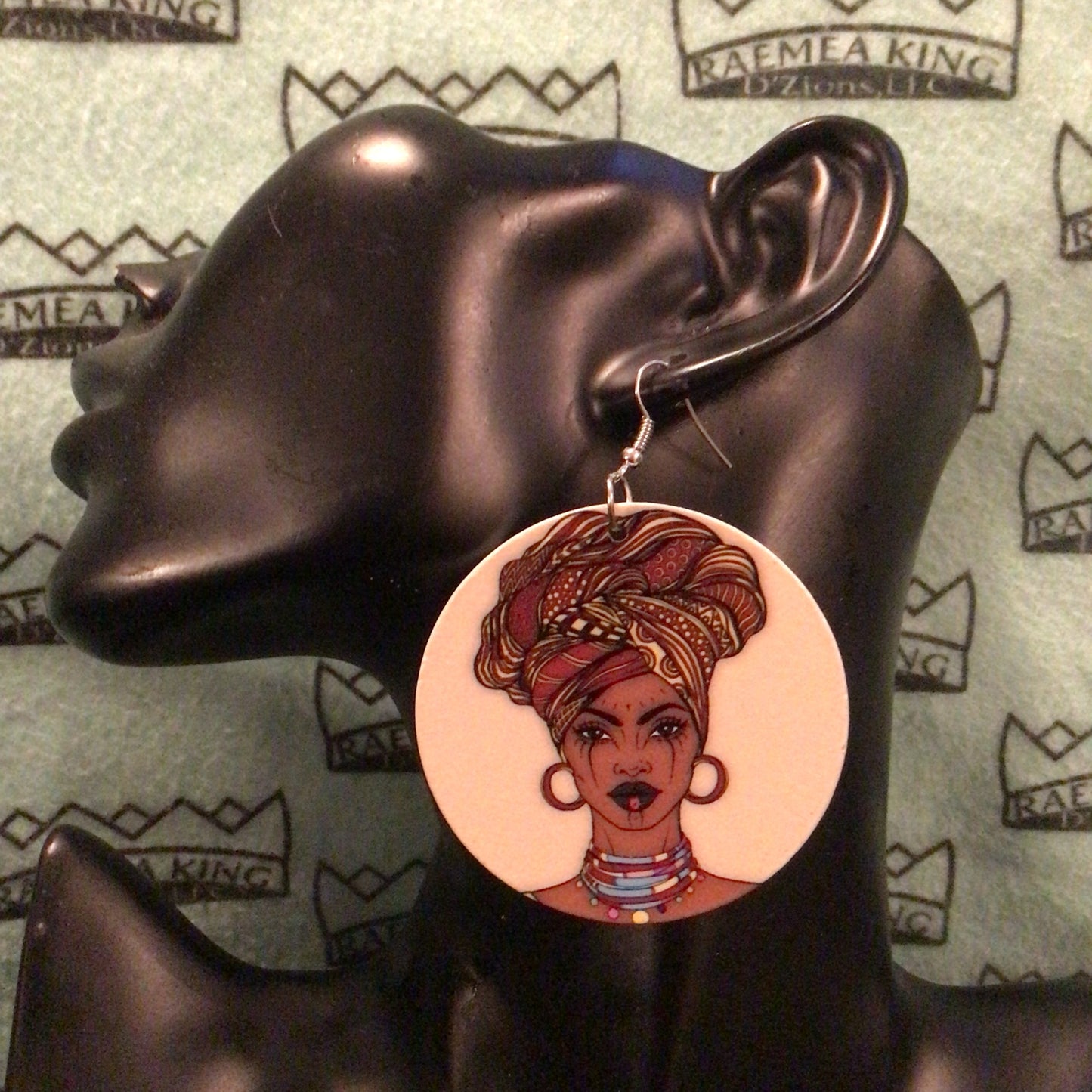 African Lady with Colorful Headwrap