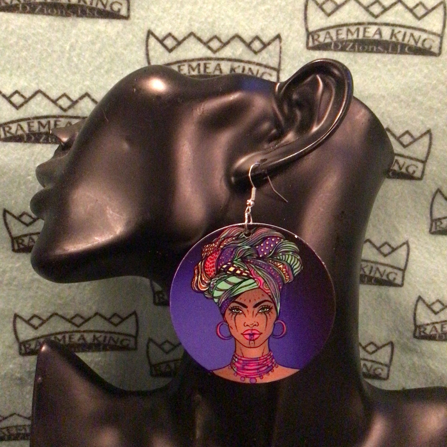African Lady with Colorful Headwrap