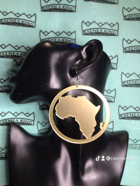 Africa Map in a Circle, Acrylic