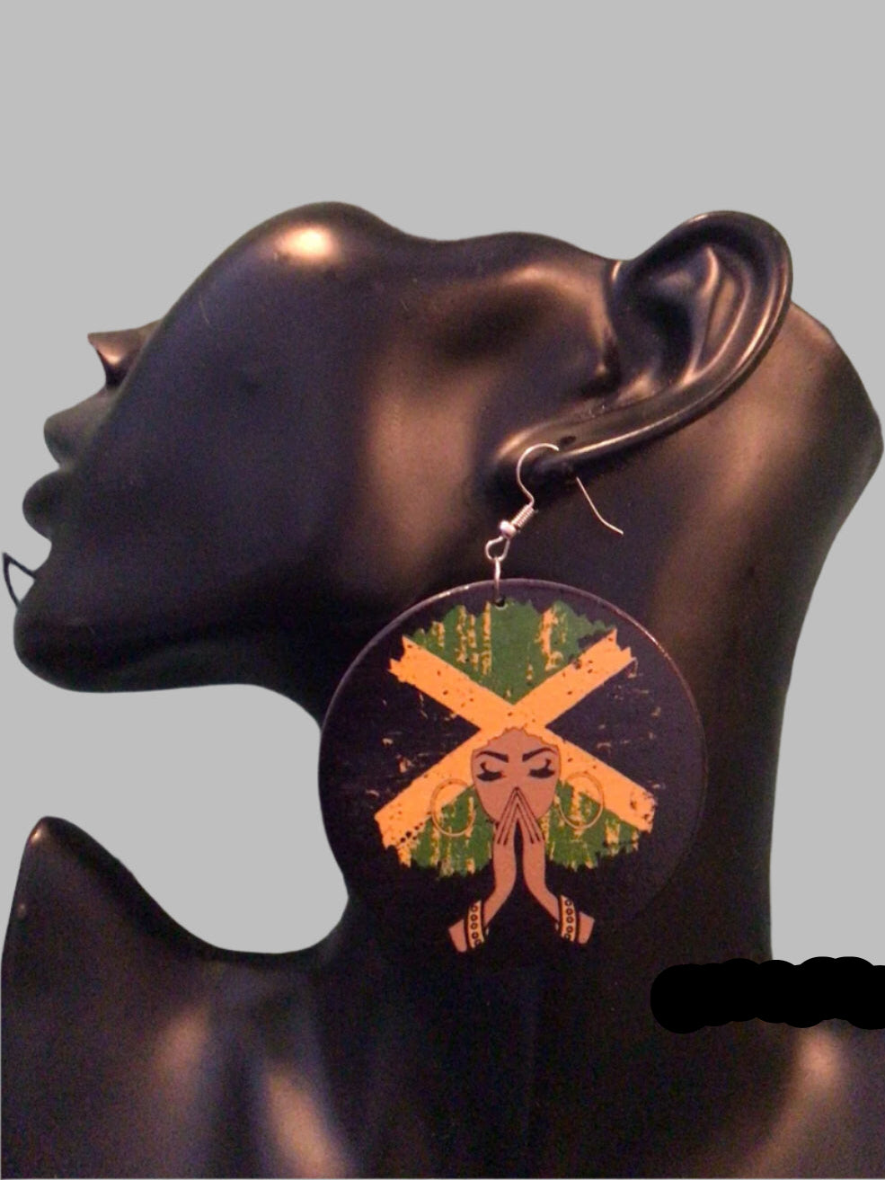 Girl with Jamaica Flag as Hair