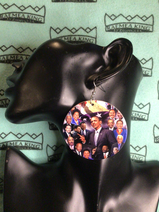 President Barack Obama surrounded by more Iconic Black People