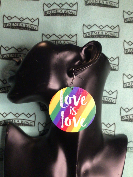 Love is Love with Rainbow Color Background