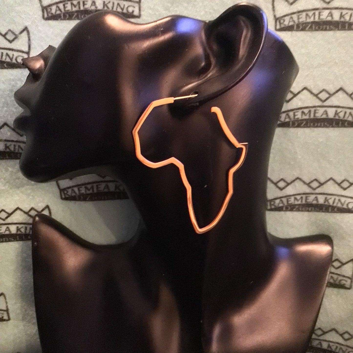 Africa shaped, Stainless-Steel Earrings