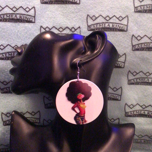 Girl with Bush blowing a Pink bubble