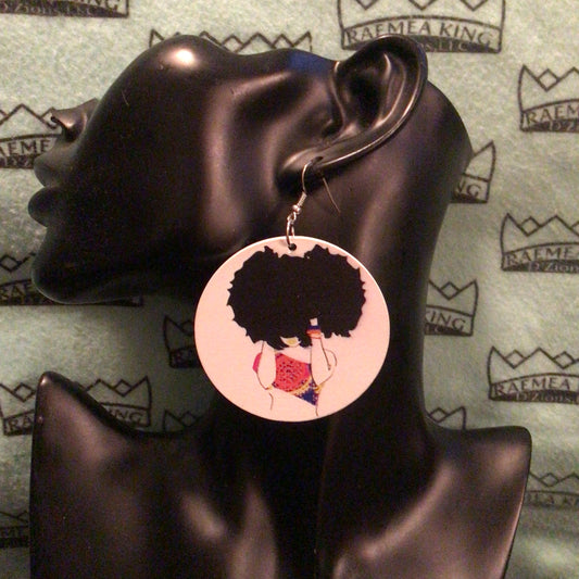 Girl with Bush with hand in her hair