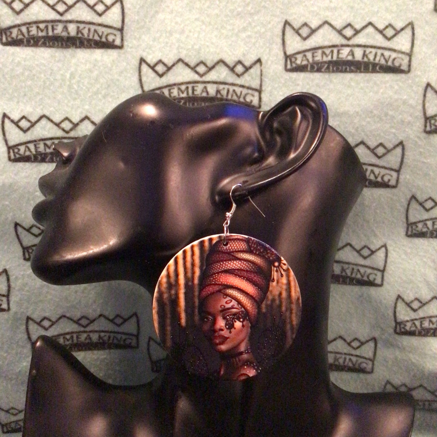 Lady with Tattoo over her Eye and Headwrap