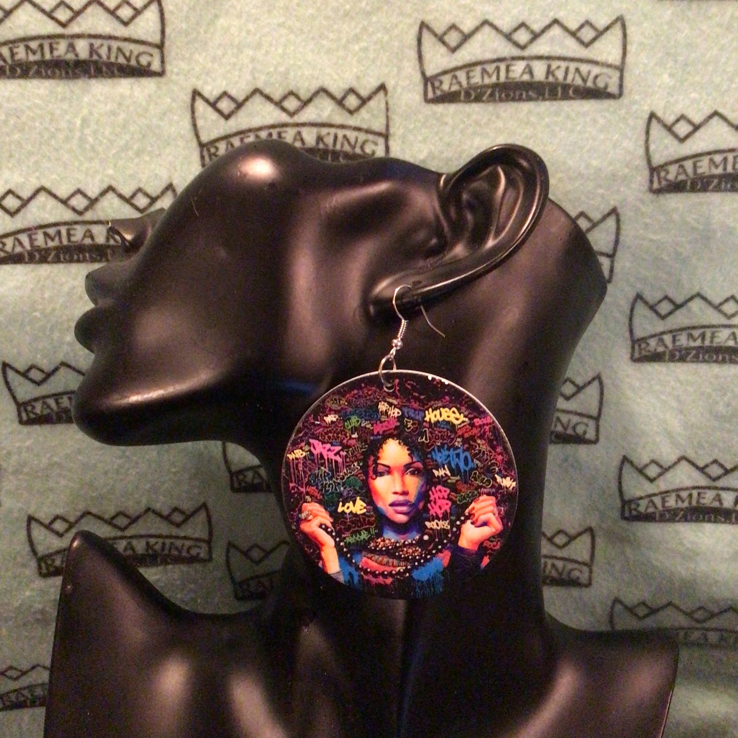 Lady with Graffiti as background