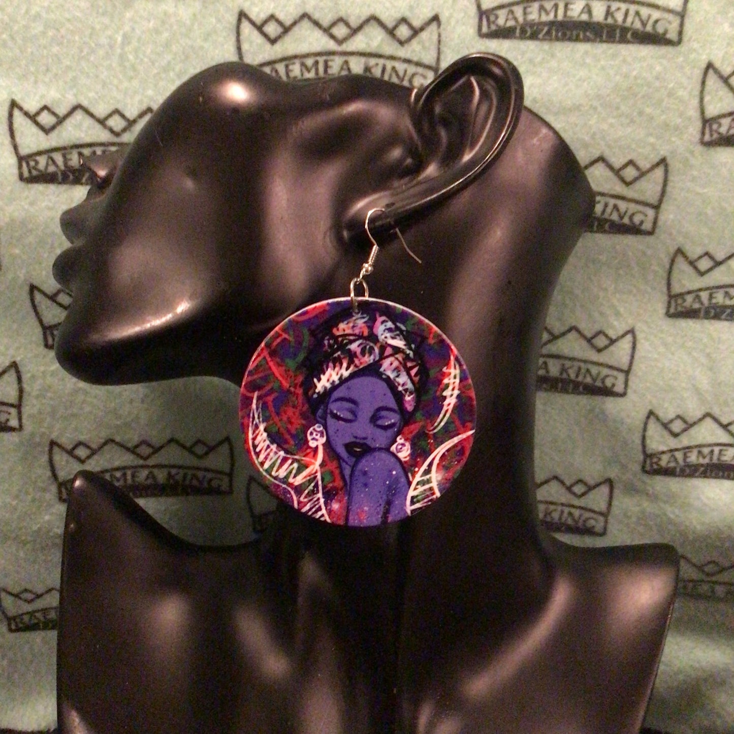 Purple Girl with Headwrap