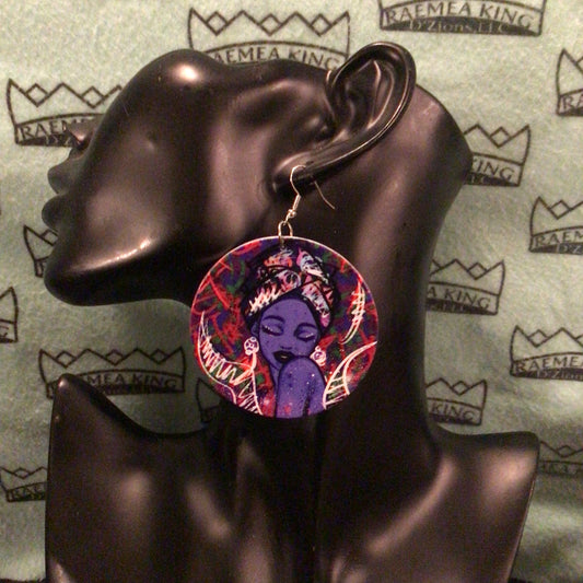 Purple Girl with Headwrap