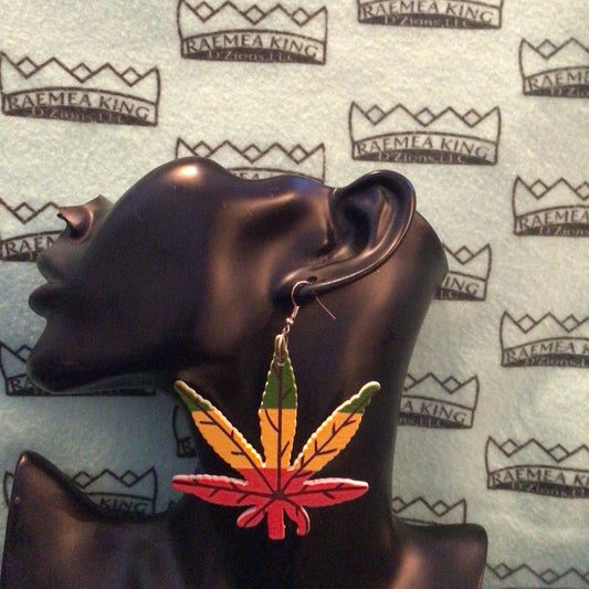 Marijuana Weed Leaf, Green, Yellow & Red