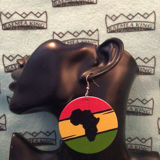 Africa Map with Red, Yellow & Green