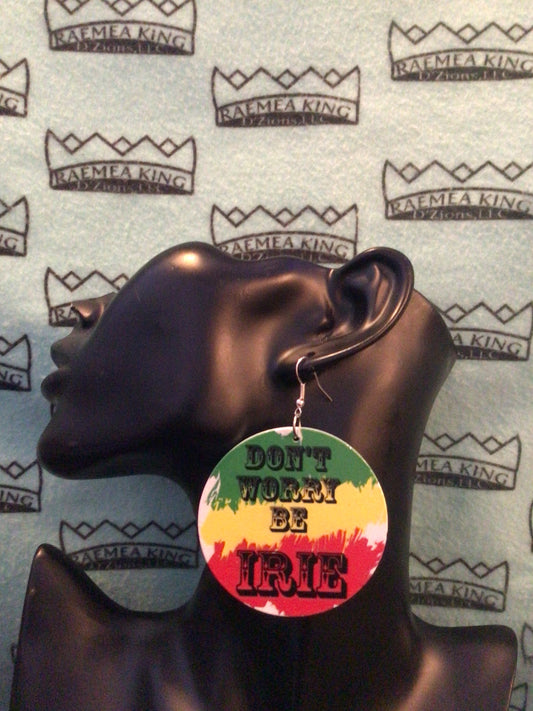 Don't Worry Be Irie with Green, Yellow & Red Background