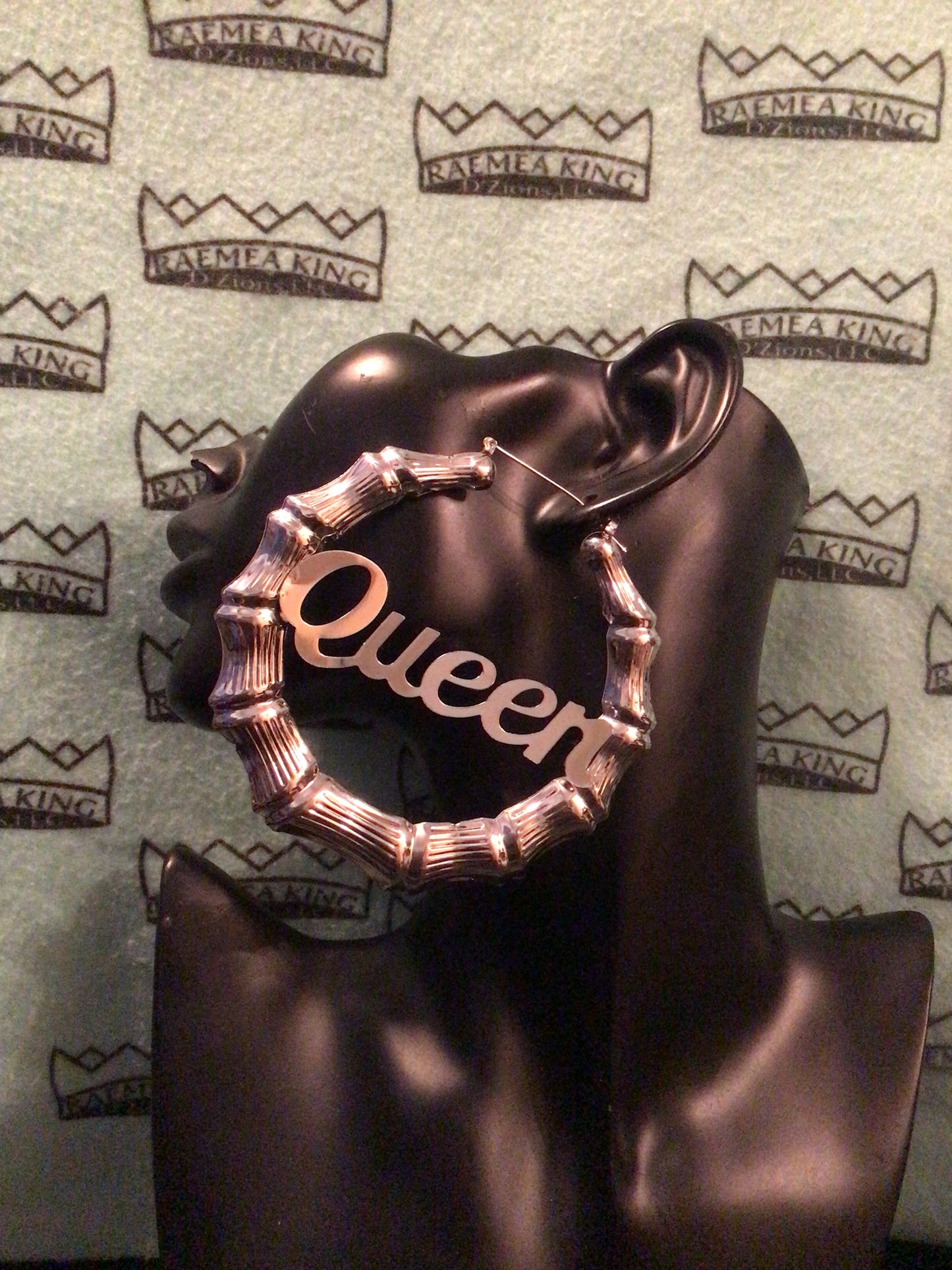 Queen, Large Bamboo Earrings