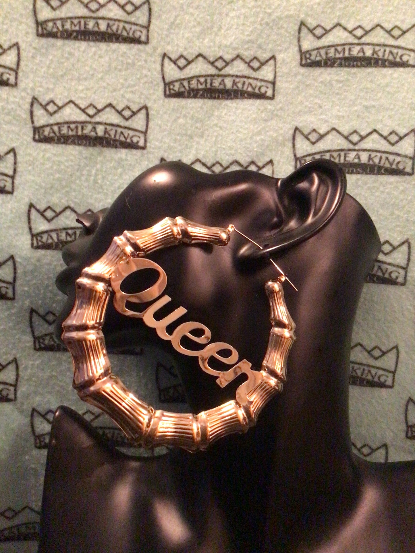 Queen, Large Bamboo Earrings